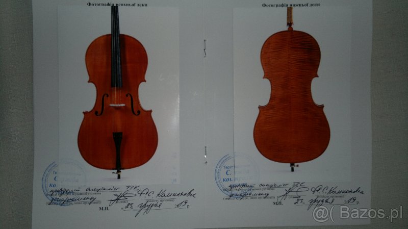 Wiolonczela4/4Lutnicza-sygnowana-Angielska - 10