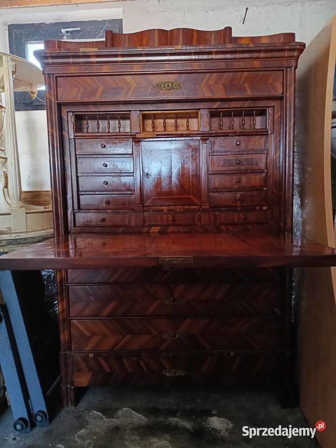 Oryginalna sekretera Biedermeier - 10