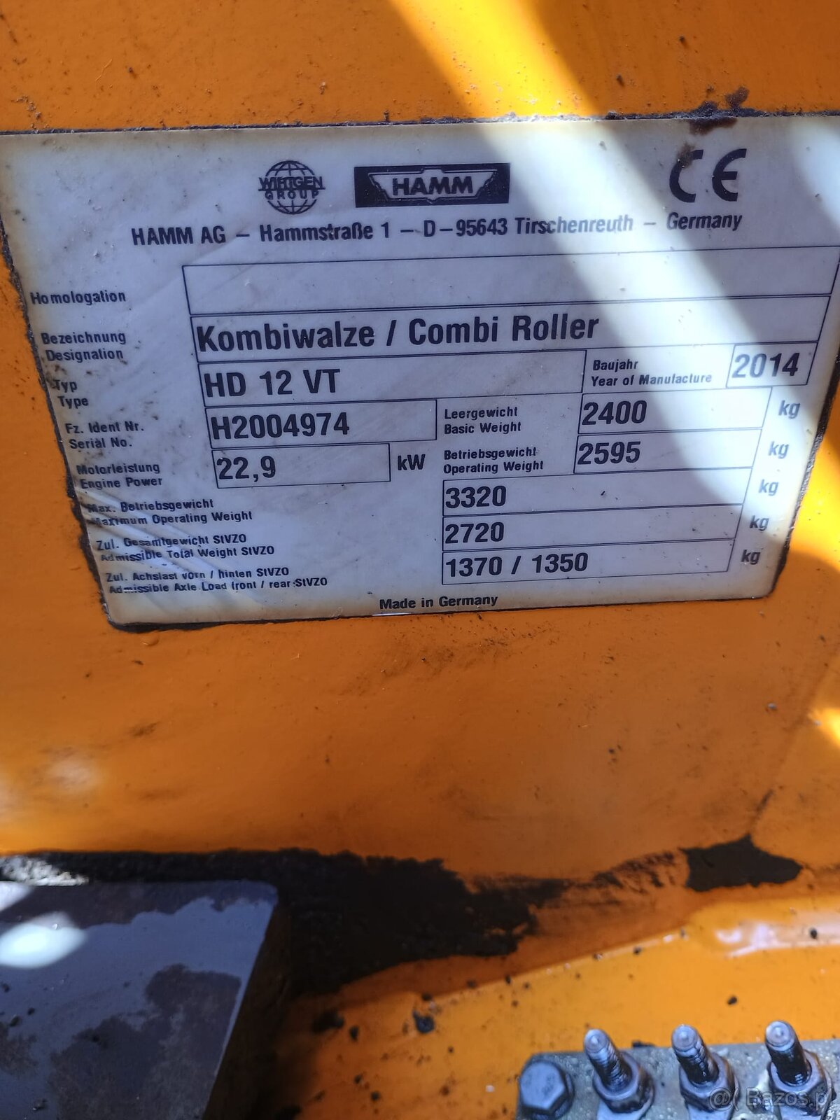 Hamm HD12 HD 12 2014r Walec kombinowany guma stal - 10