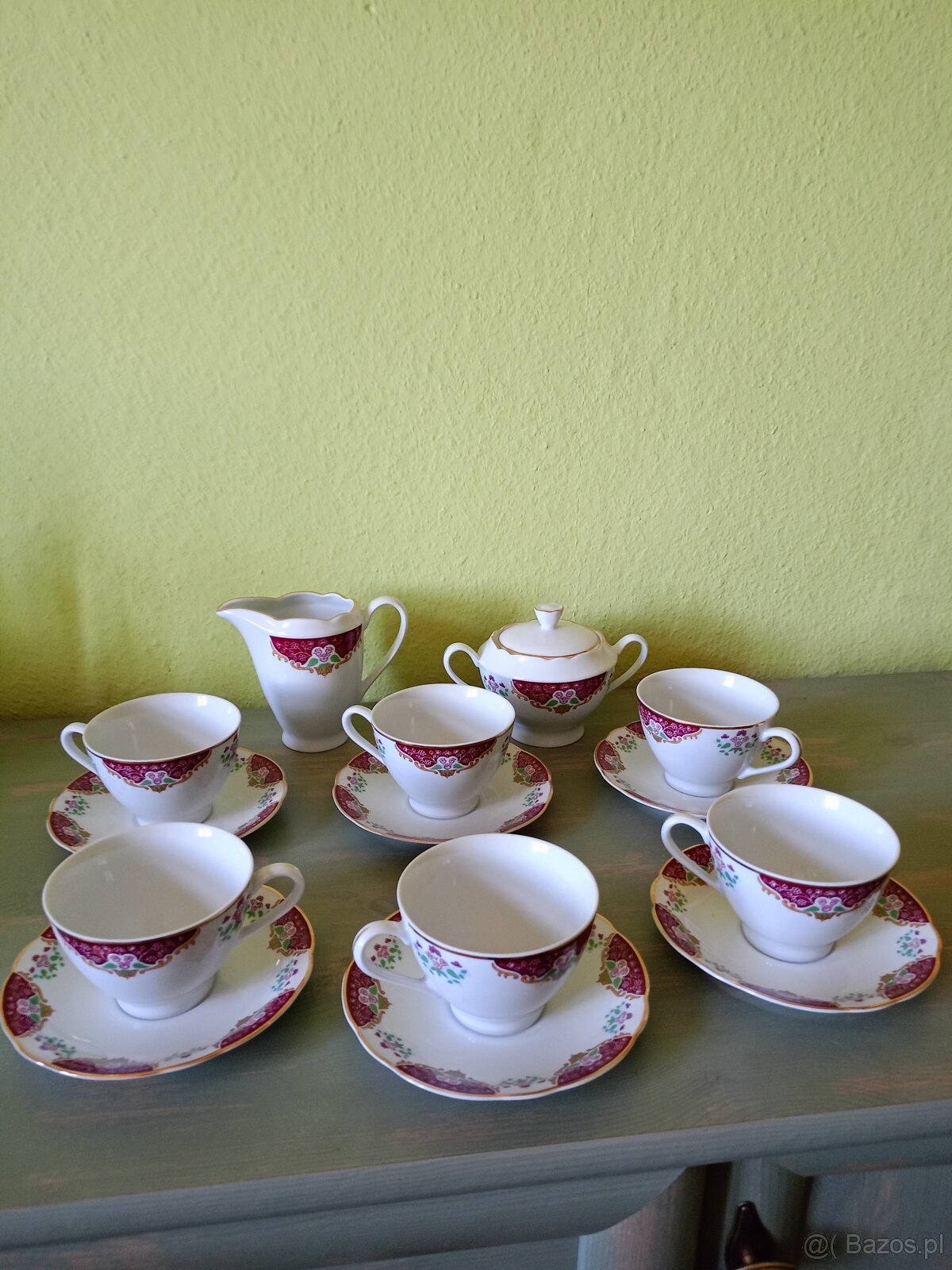Serwis kawowo - herbaciany. Porcelana Ćmielów. - 10
