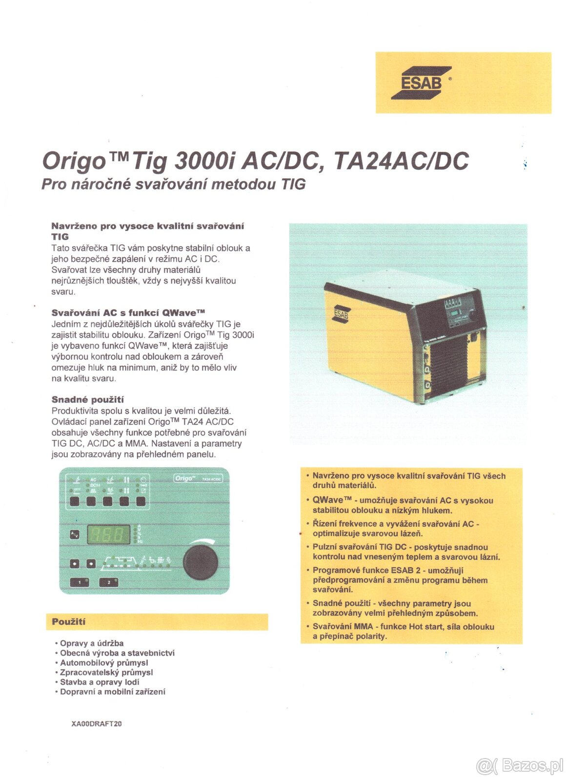 Svářečka Esab Tig 3000i AC/DC - 10