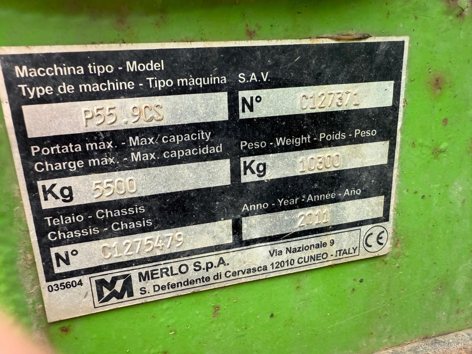 Ładowarka Teleskopowa Merlo uszkodzona cena 33000 zł. Lokali - 10