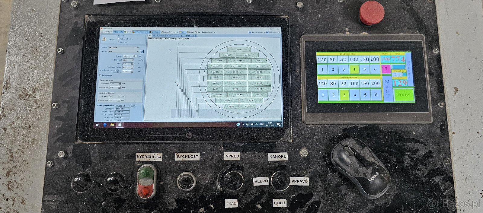 Używana piła kątowa dwuostrzowa PP-550 z automatycznym - 10