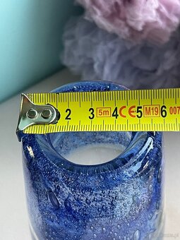 SZKŁO ARTYSTYCZNE - NIEBIESKI WAZON PULEGOSO - 10