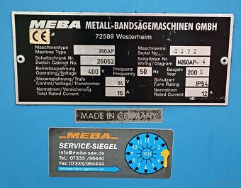 Automatyczna PIŁA / PRZECINARKA TAŚMOWA MEBA Profi-line 260A - 10