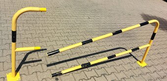 Barierki stalowe ochronne żółto-czarne - 10