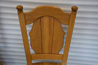 stół rozkładany i 4 krzesła - cały komplet z drewna dębowego - 10