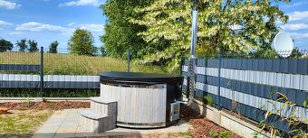 Balia ogrodowa z piecem na drewno, jacuzzi ogrodowe - 10