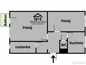 2 pokoje / ul. Ogrodowa / 48,3 m2 / balkon - 10