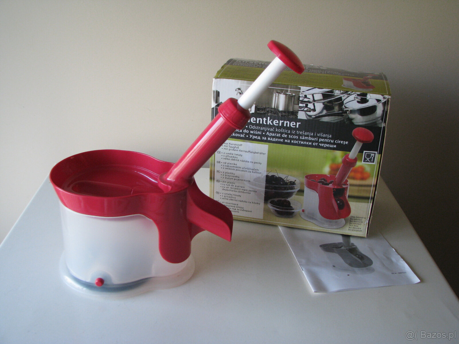 Dobrej jakości, drylownica z przyssawką do wiśni, oliwek - 11