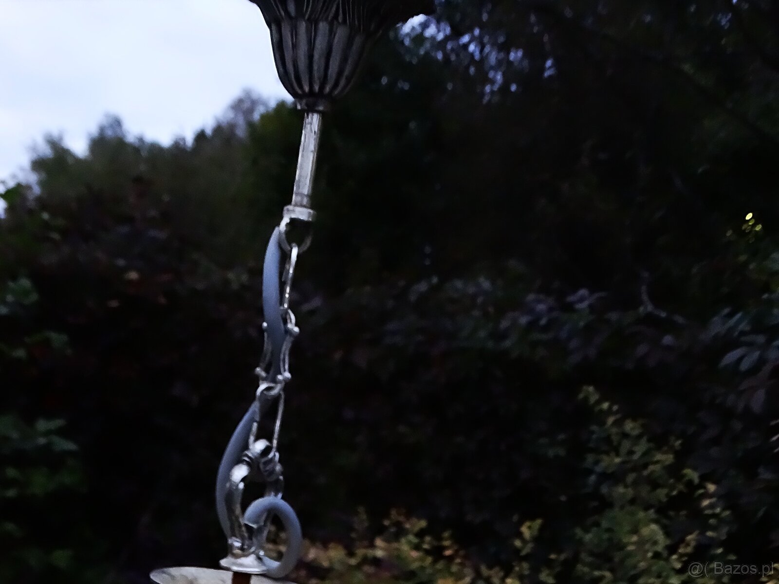 Rustykalny wiszący żyrandol świecznikowy. - 11