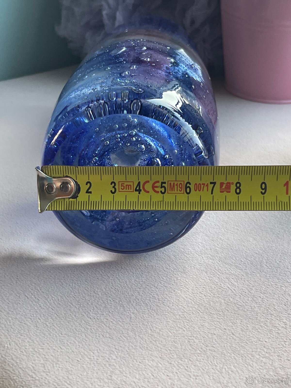 SZKŁO ARTYSTYCZNE - NIEBIESKI WAZON PULEGOSO - 11