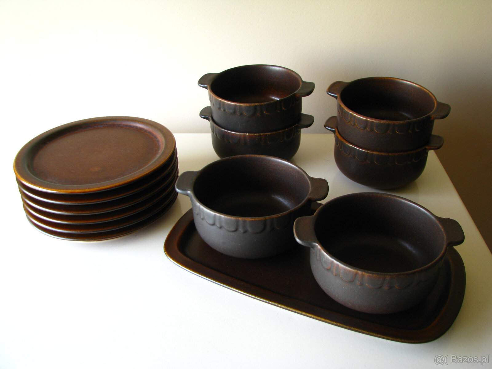 Kamionkowe miseczki z uszkami talerzyki i patera – tacka, na - 11