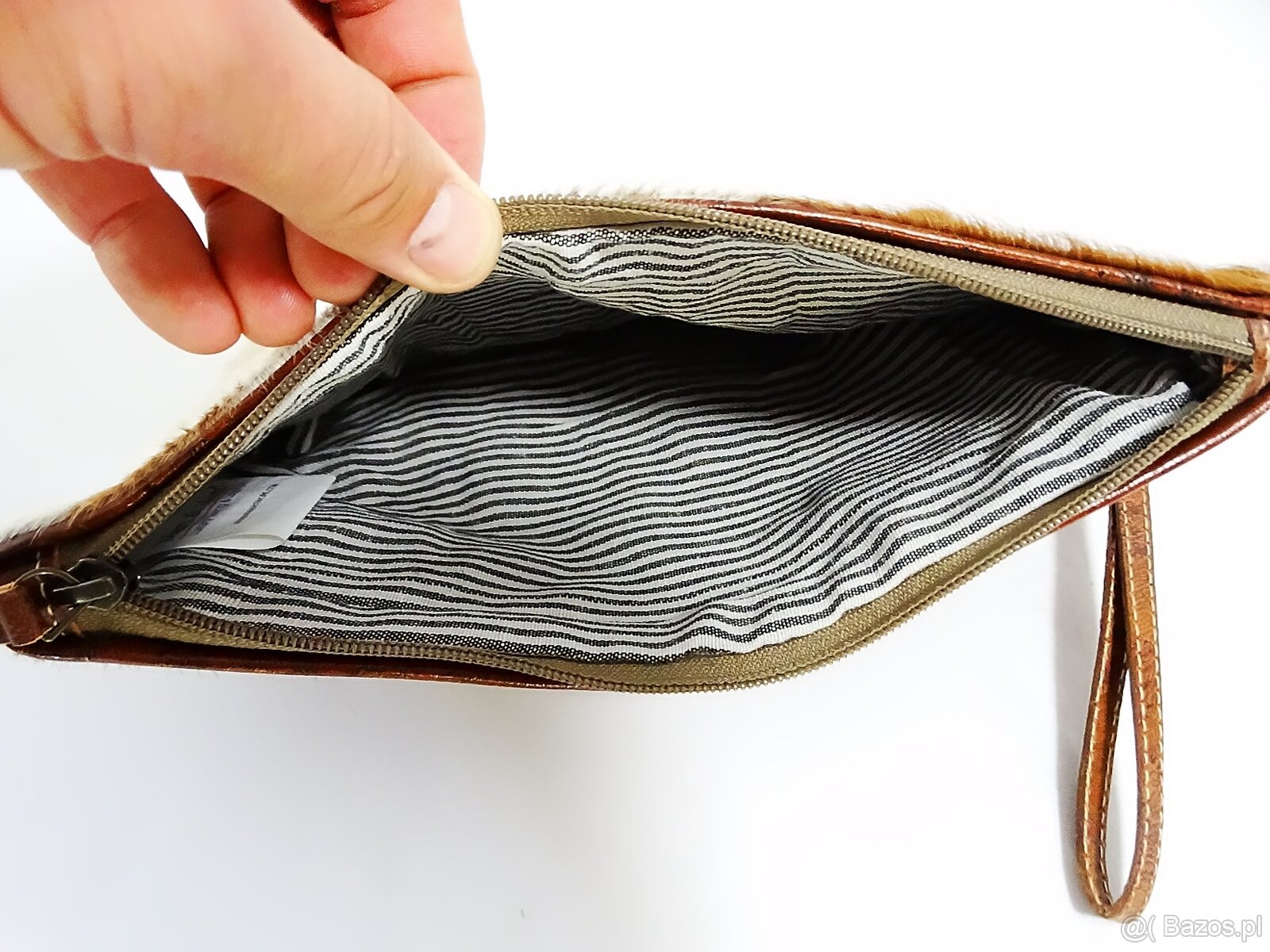 Drewniaki z naturalnej skóry bydlęcej z futrem oraz kopertów - 11