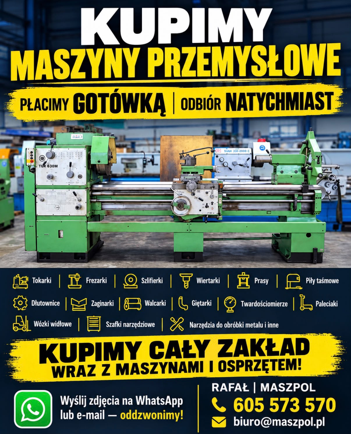 TOKARKA - FREZARKA - SZLIFIERKA maszyny do obróbki metalu ZO - 11