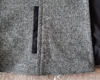Marynarka-żakiet damska, rozm. 40, szara, czarne klapy - 11