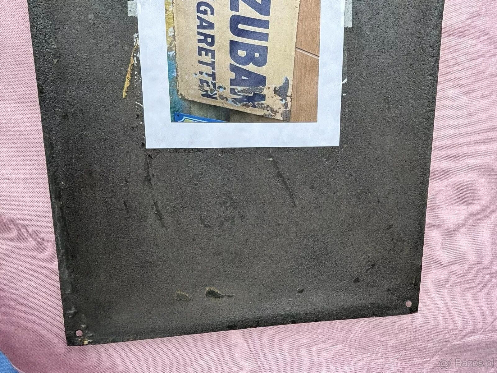 Szyld emaliowany, oryginał ZUBAN CIGARETTES, format poziomy - 12