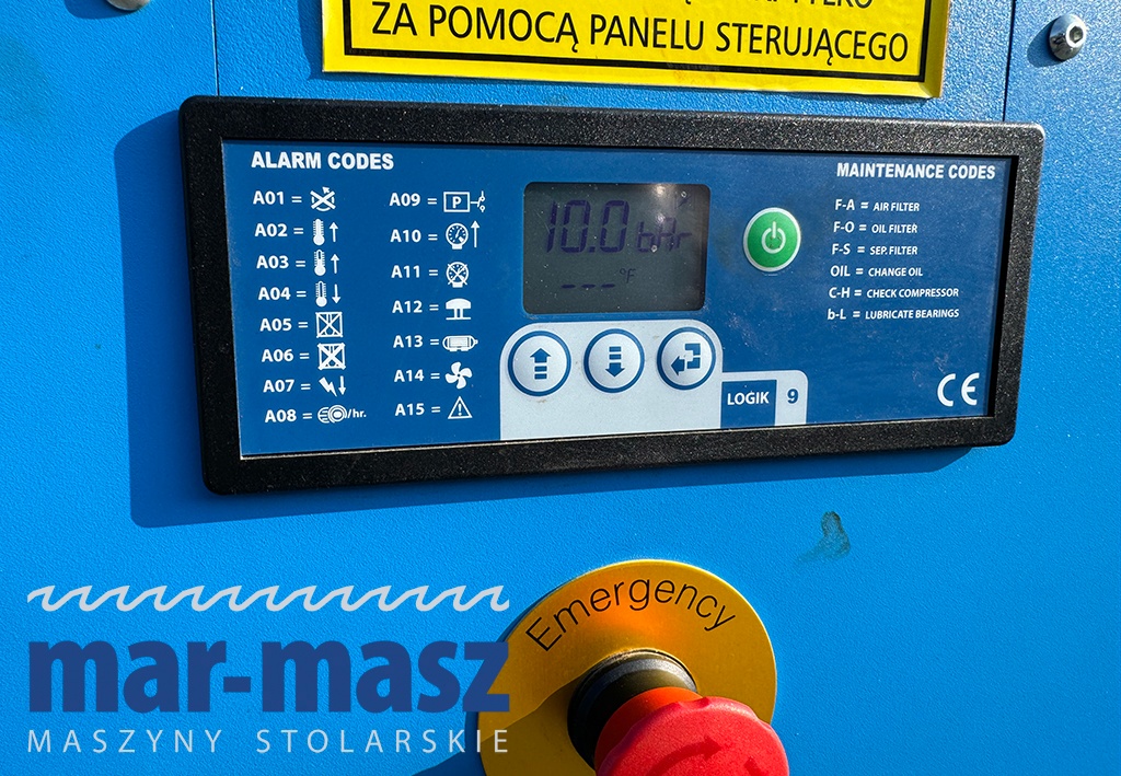 Sprężarka śrubowa GUDEPOL typ SMART-3G 11/10 zbiornik 500l - 12