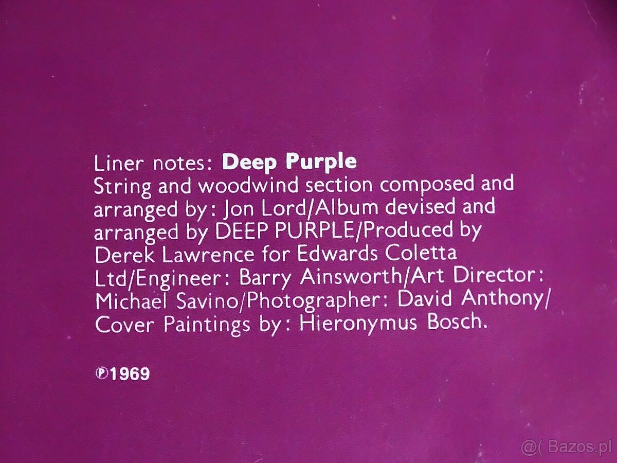 DEEP PURPLE – DEEP PURPLE LP WINYL 1969 R. LABEL : HARVEST – - 12