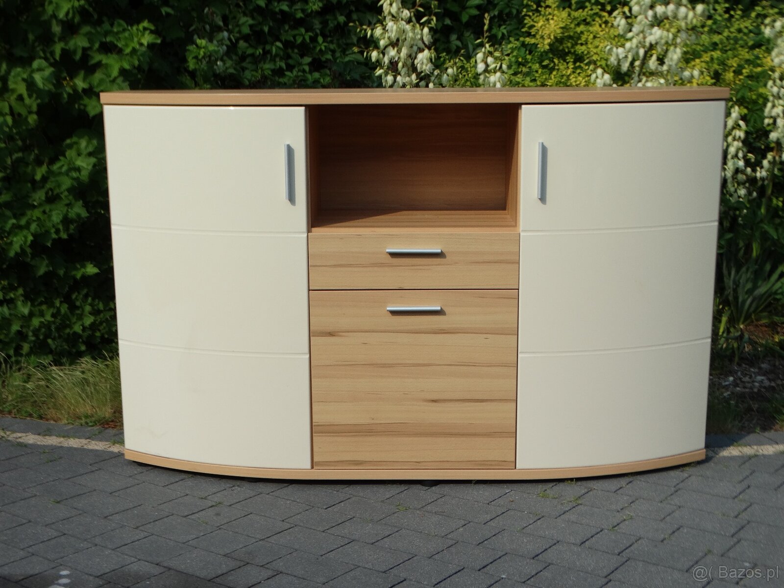 Zestaw mebli + stół szklano-drewniany - 12