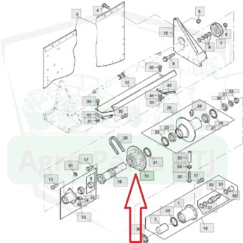 Półkrążek wału H115755 John Deere W660 – oryginał - 12