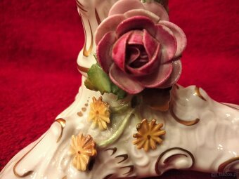 Stara niemiecka porcelana Świecznik sygnowany Gottfried Schi - 12