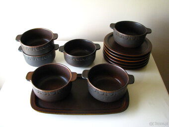 Kamionkowe miseczki z uszkami talerzyki i patera – tacka, na - 12