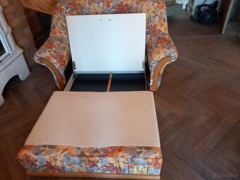 łóżko 2-osobowe rattanowe (akwamaryny wenecka)+ sofa kwiatow - 12