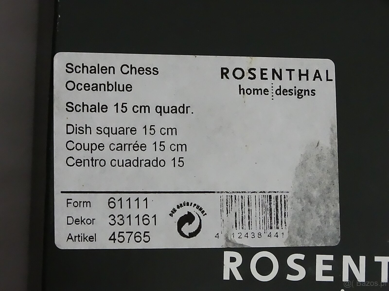 Szklana misa dekoracyjna Rosenthal Form 61111, Dekor 331161, - 13