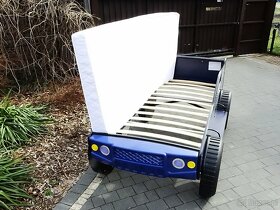 Jeep łóżko w kształcie samochodu niebieski, 120 x 214 x 95 c - 13