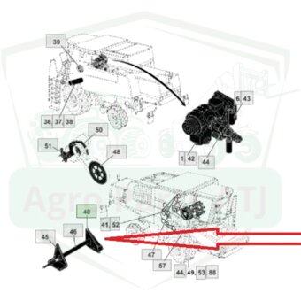 Półkrążek wału H115755 John Deere W660 – oryginał - 13