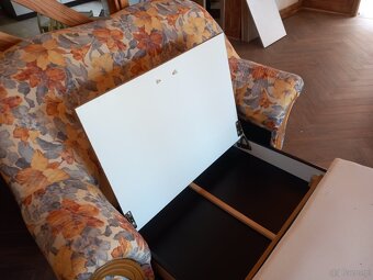 łóżko 2-osobowe rattanowe (akwamaryny wenecka)+ sofa kwiatow - 13