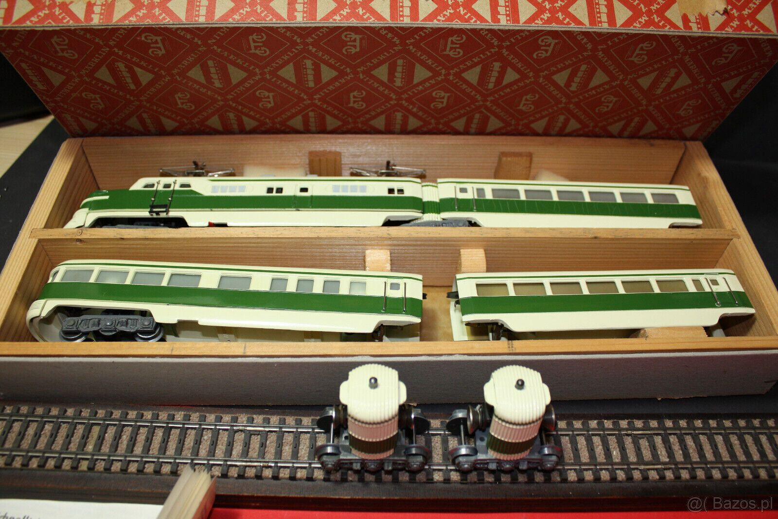 Zestaw 4-częściowy Märklin ST 800 Ivory Green, odrestaurowan - 14