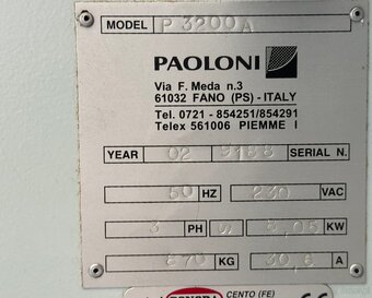 PIŁA FORMATOWA PAOLONI P3200A 4200mm cięcia | Podcinak | Ste - 14