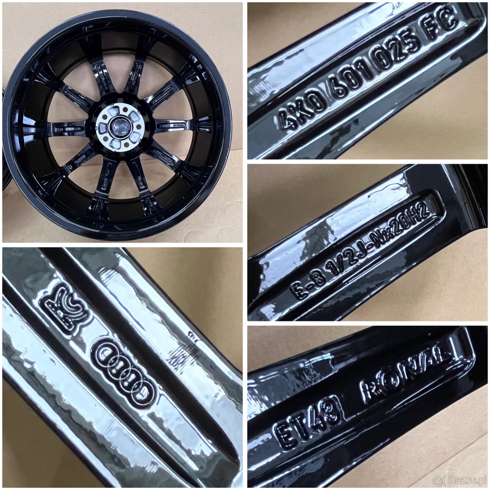 20 cali ORYGINAŁ Audi A6 S6 C8 4K 4K0601025FC 8,5Jx20 ET43 - 15