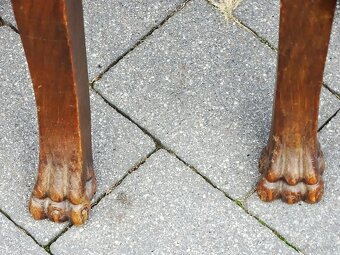 Stylowy zestaw mebli - stolik kawowy + 3 krzesła tapicerowan - 15
