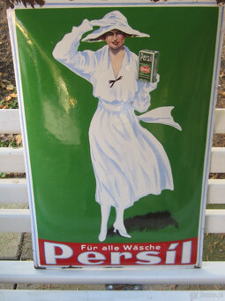 Stary szyld emaliowany Persil, 40x60 cm, w bardzo dobrym sta - 15