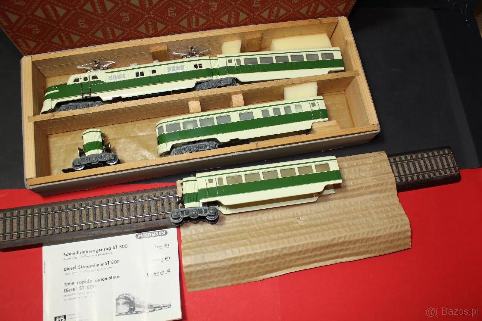 Zestaw 4-częściowy Märklin ST 800 Ivory Green, odrestaurowan - 16