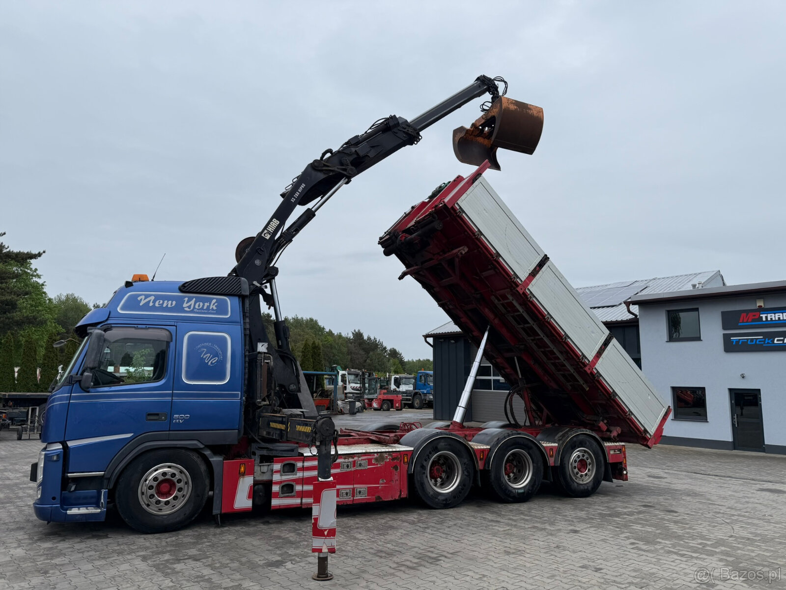 VOLVO FM500 8x4 tridem Hiab XS288-EP5 radio - 16