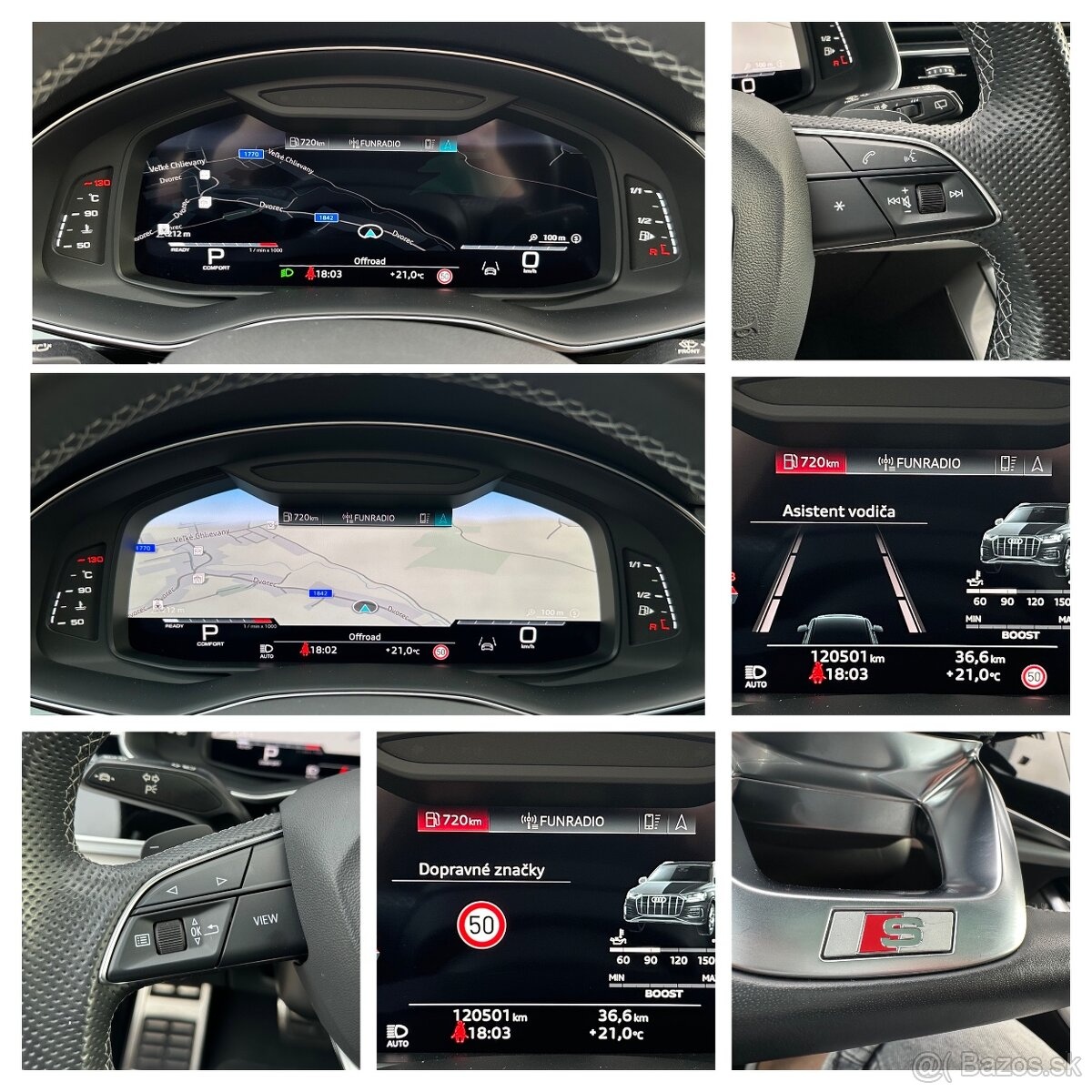 Audi SQ7 4.0 TFSI V8 373KW/507HP Quattro S-Line Panoráma - 17