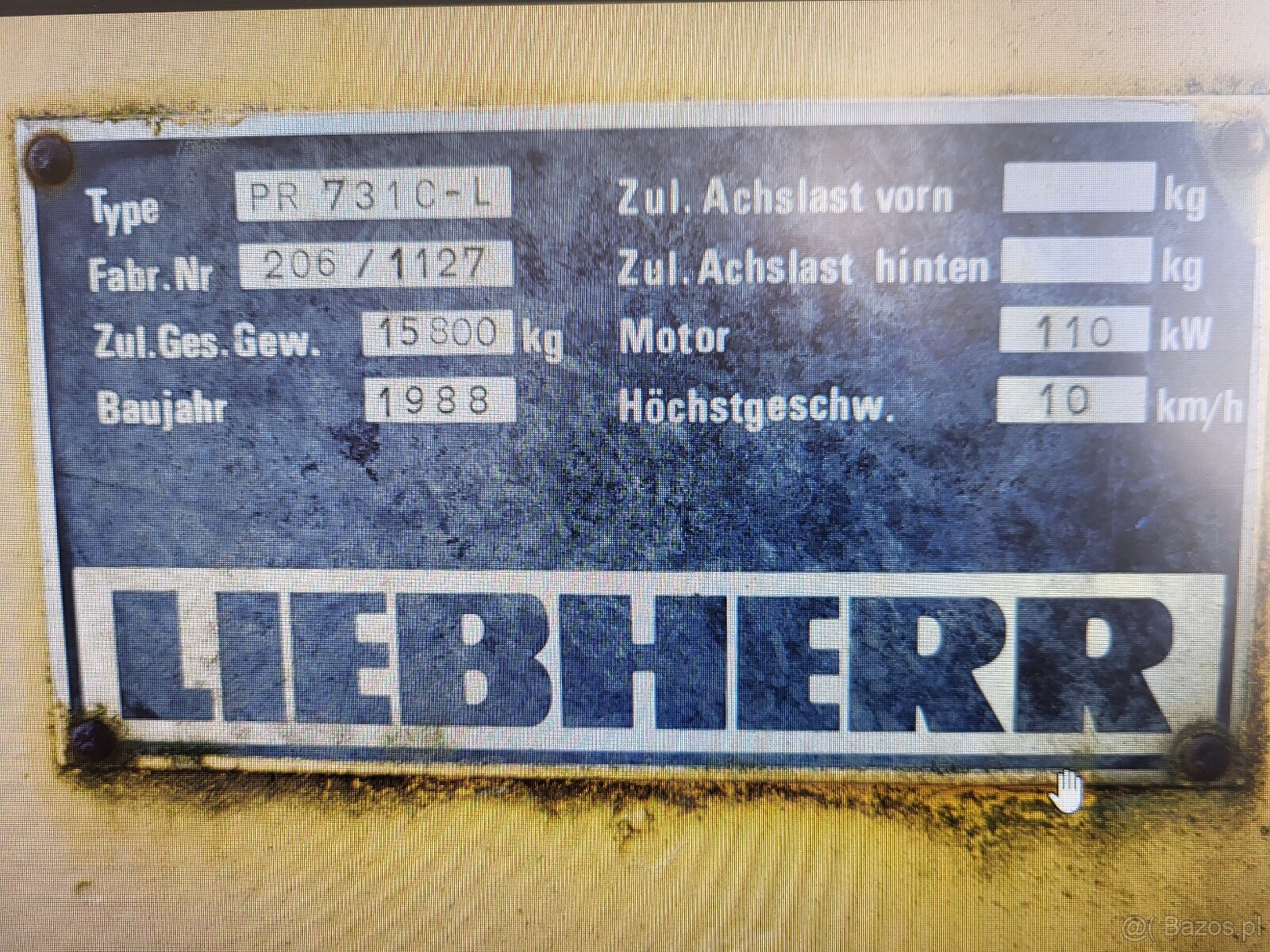 Buldozer Liebherr PR 731C-L silnik PRACUJE, VAT - 18