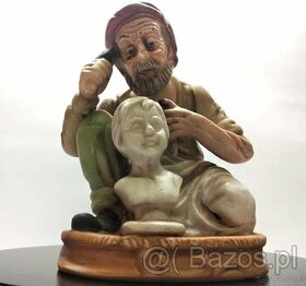 Włoska porcelana figura Rzeźbiarz- stan idealny - 1