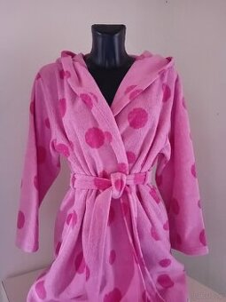 Długi ciepły polarowy szlafrok