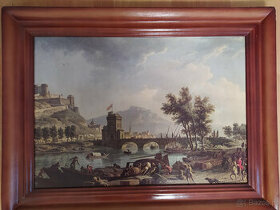 Obraz wyładunek barki Claude-Joseph Vernet włoska reprodukcj
