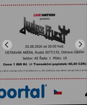 Judas Priest Ostravar arena 2.8.2026