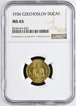 Św. Wacław 1 dukat 1936 v MS65