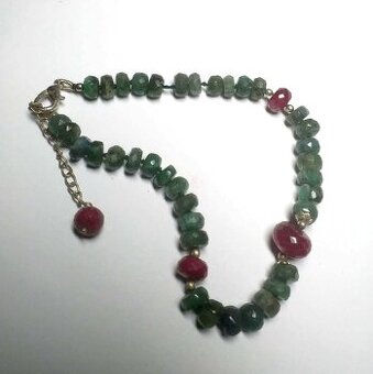 bransoletka srebro i szmaragdy