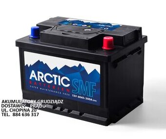 Akumulator Arctic 60Ah 500A Chopina20 Grudziądz Audi Opel VW