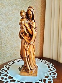 Rzeźba-drewno Matka Boża,Boska ,Maryja z dzieciątkiem Jezus - 1