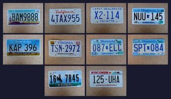 10x oryginalna tablica rejestracyjna USA